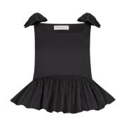 Sort Peplum Top - Stilfuldt Design