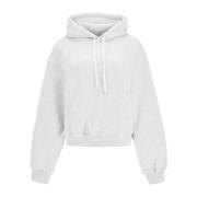 Præget Logo Boxy Hoodie Sweatshirt