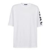 Oversized bomulds T-shirt med logo print