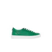 Apple Green Deerskin Cup Sole Sneakers