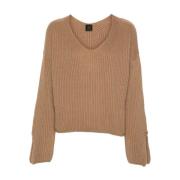 Ribstrik V-hals Sweater