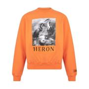 Logo Crewneck Sweatshirt Orange/Black Bomuld