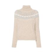 Alpaca Intarsia Strik Sweater