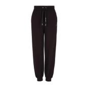 Sort Sweatpants Regular Fit Elastisk Talje