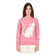 Rosa Kat Broderet Crew-Neck Sweater