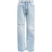 Lyseblå Distressed Denim Jeans