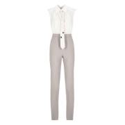 Elegant Ivory and Pearl Jumpsuit