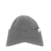 Grå Melange Beanie Hat