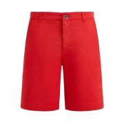 Herre Solide Tencel-Satin Bermuda Shorts