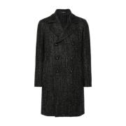 Herringbone Wool Blend Coat