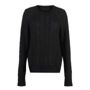 Cashmere Cablestrik Crewneck Sweater