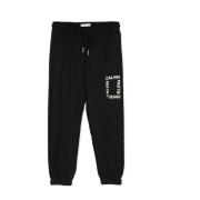 Sort Bomuld Sweatpants Børn Logo