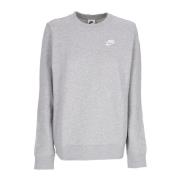 Fleece Crewneck Sweatshirt Heather/White