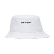 Script Bucket Hat Hvid/Sort