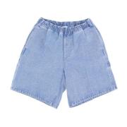 Denim Carpenter Shorts med Værktøjslommer