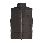 Blå Quiltet Gilet med Paisley Print