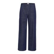 Højtaljede Flare Denim Bukser