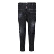 Sort Slim Fit Biker Jeans