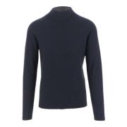 Uldblanding Jacquard Pullover Navy