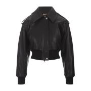 Sort Aviator Bomber Jakke