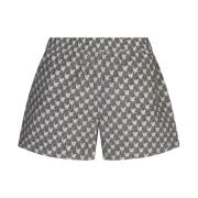 Hvide Løstsiddende Poplin Shorts