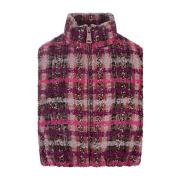 Fuchsia Tweed Joy Cropped Vest