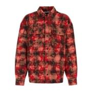 Broderet Oversize Flannel Skjorte