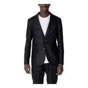 Sort Blazer Knaplukning Revers