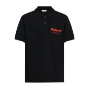 Logo Print Sort Polo Skjorte