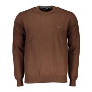 Brun Langærmet Halv Zip Sweater