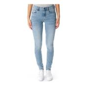 Highwaist Skinny Fit Jeans med 3D Folder