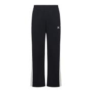 Sorte Track Pants med Side Striber