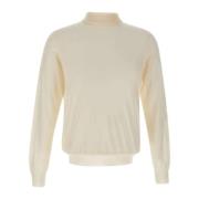 Merino Wool Turtleneck Sweater Hvid