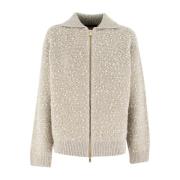 Guld Lynlås Tweed Cardigan