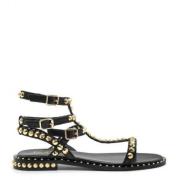 Gladiator Sandal i Sort Læder