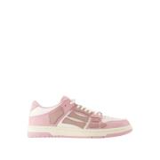 Rosa Læder Lav Top Sneakers