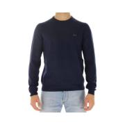 Crewneck Sweater Merino Cotton Logo Contrast