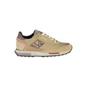 Beige Sports Sneakers med Kontrastdetaljer