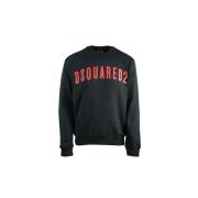 Sort Logo Sweatshirt Italiensk Bomuld