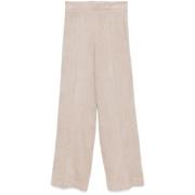 Taupe Corduroy Wide Leg Trousers