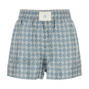 Silke Shorts med Print