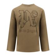 Broderet Monogram Bomulds T-Shirt