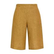 Faded Linen Wide-Leg Trousers