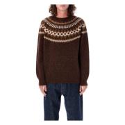 Brun Multi Strikvarer Sweater AW24