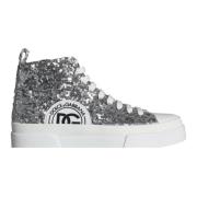 Paillet High Top Sneakers Sølv Hvid