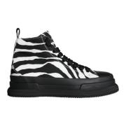 Zebra High Top Sneakers