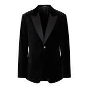 Velvet Print Tuxedo Jakke