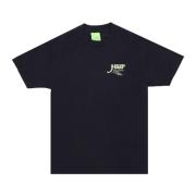 Sort Crew Neck Tee med Green Buddy Print