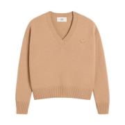 Kamel Logo V-Hals Sweater