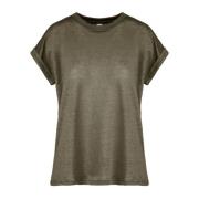 Linned Crew Neck T-Shirt